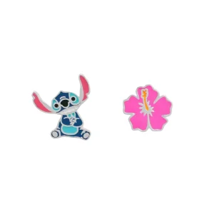 Zarcillos de Stitch y Flor